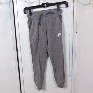 Nike Kids Gray Joggers with Air Logo